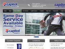 Tablet Screenshot of capitolcleaners.com